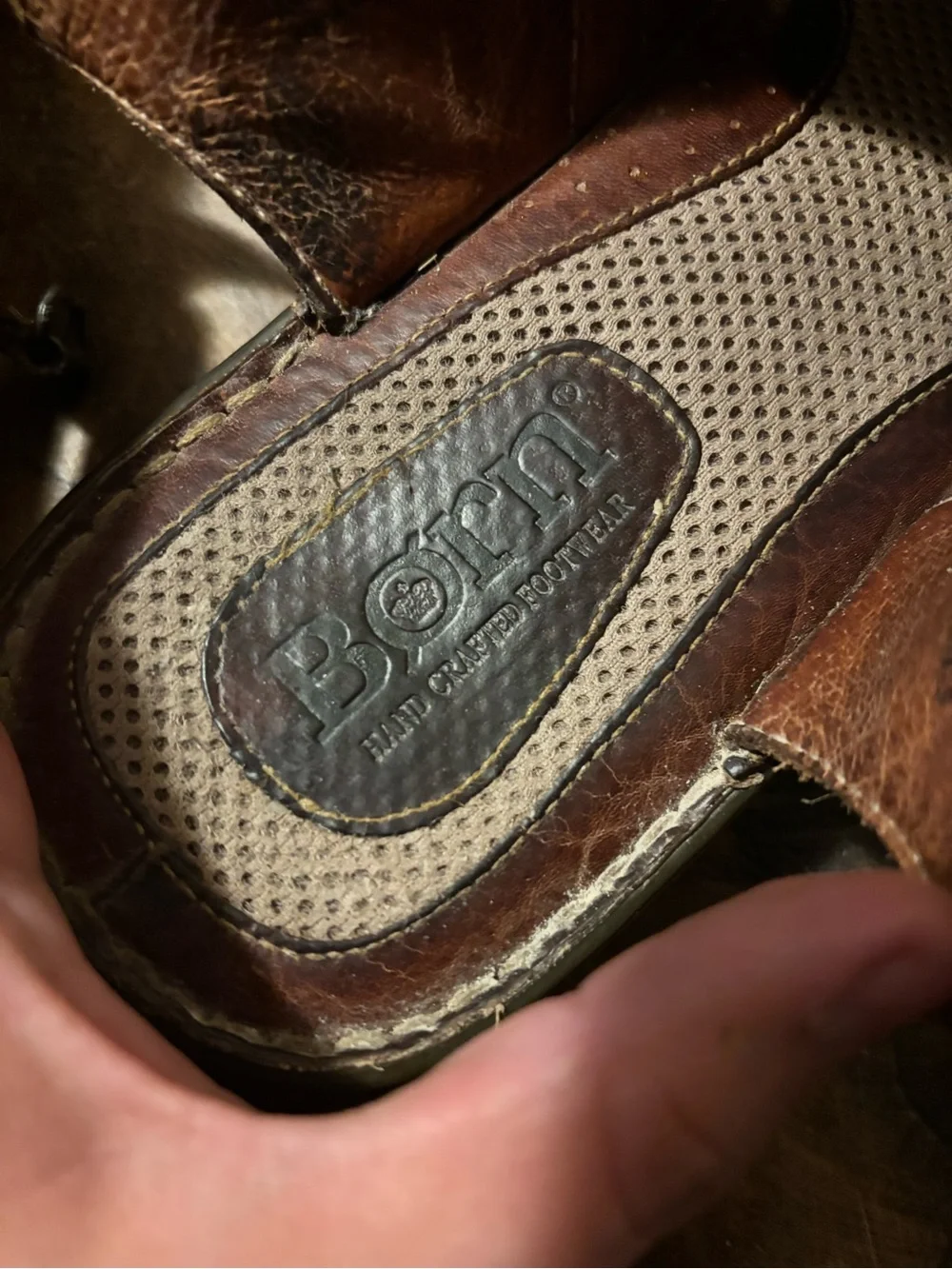 Born Brown Leather Fisherman Sandals for Men